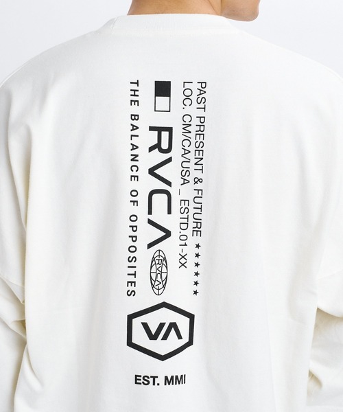 RVCA(ルーカ)の「RVCA メンズ STRAIGHT HEX LT ロンT 【2026年秋冬モデル】/ルーカバックプリント長袖ロンT(Tシャツ/カットソー・メンズ・オフホワイト/ブラック系その他2/ブラック/ベージュ/ブルー系その他・SMALL/X-LARGE/LARGE/MEDIUM)」の13枚目の写真