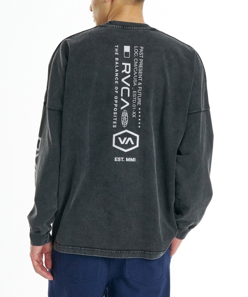 RVCA(ルーカ)の「RVCA メンズ STRAIGHT HEX LT ロンT 【2026年秋冬モデル】/ルーカバックプリント長袖ロンT(Tシャツ/カットソー・メンズ・オフホワイト/ブラック系その他2/ブラック/ベージュ/ブルー系その他・SMALL/X-LARGE/LARGE/MEDIUM)」の6枚目の写真