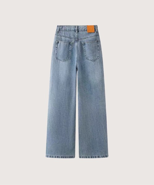 les fees love filles(レフェラブフィユ)の「Floral Embroidery Denim Pants(デニムパンツ・レディース・ブルー・SMALL/MEDIUM/LARGE/X-LARGE)」の2枚目の写真