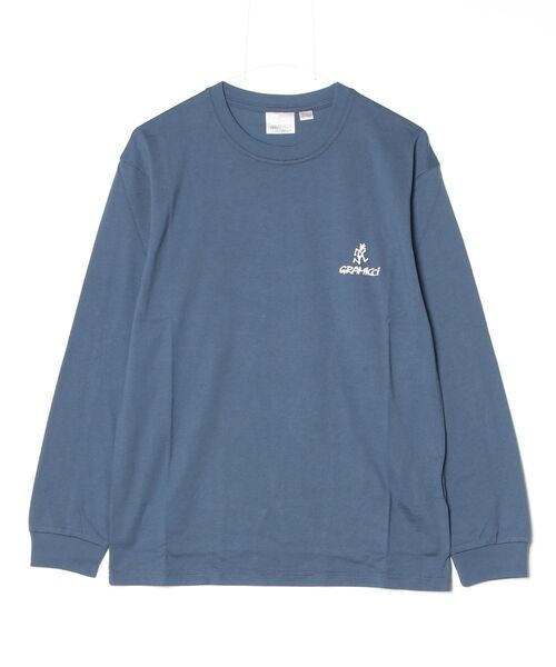 Gramicci(グラミチ)の「ONE POINT LOGO L/S TEE|ワンポイントロゴロングスリーブTシャツ(Tシャツ/カットソー・メンズ・ホワイト/ダークブルー/ブラック・2XL/XL/M/L/S)」の3枚目の写真