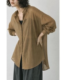 marjour | SHEER CRINKLE STRIPE SHIRT(シャツ/ブラウス)