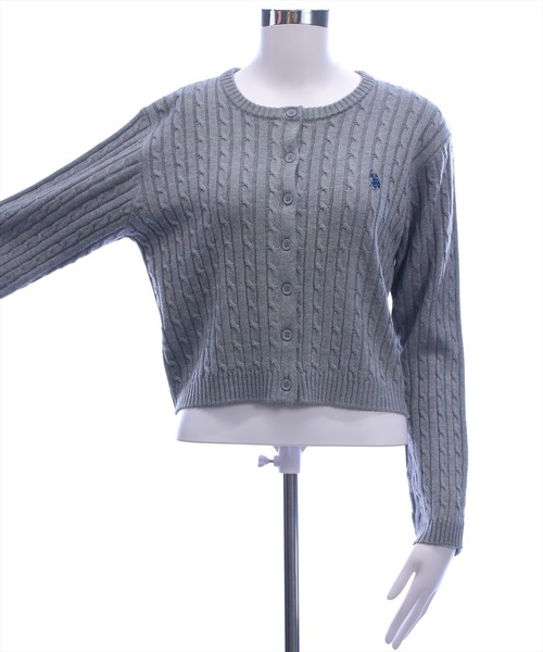 U.S. POLO ASSN.(ユーエスポロアッスン)の「【U.S. POLO ASSN.】clear 別注 ケーブルニットカーディガン(カーディガン/ボレロ・レディース・イエロー/アイボリー/ネイビー/グレー/ボルドー/ブラウン・F)」の19枚目の写真