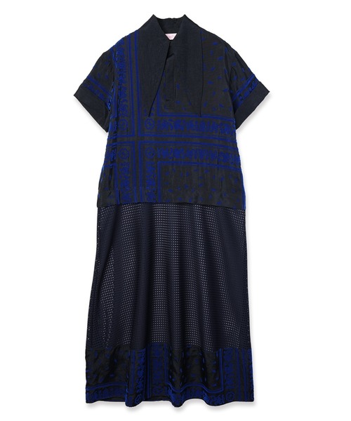 mintdesigns（ミントデザインズ）の「Dot Doll Bandana Dress（ワンピース・レディース・ベージュ/ネイビー・ONESIZE）」の2枚目の写真