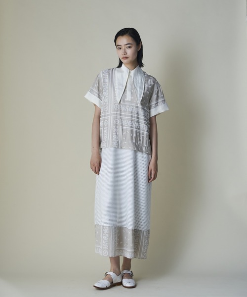 mintdesigns（ミントデザインズ）の「Dot Doll Bandana Dress（ワンピース・レディース・ベージュ/ネイビー・ONESIZE）」の3枚目の写真