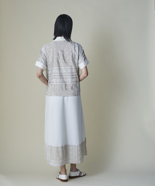 mintdesigns（ミントデザインズ）の「Dot Doll Bandana Dress（ワンピース・レディース・ベージュ/ネイビー・ONESIZE）」の4枚目の写真