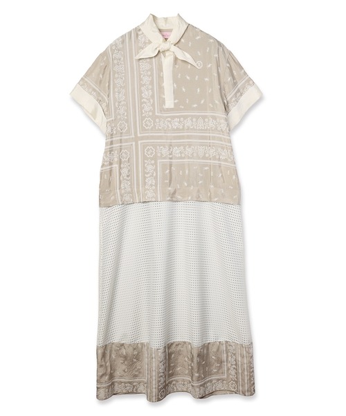 mintdesigns（ミントデザインズ）の「Dot Doll Bandana Dress（ワンピース・レディース・ベージュ/ネイビー・ONESIZE）」の5枚目の写真