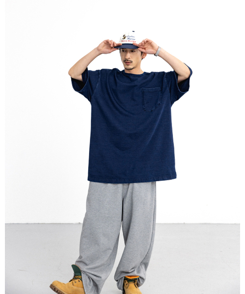 ANGLAN(アングラン)の「Essential Big Half Tee - Indigo(Tシャツ/カットソー・メンズ・その他・1/2)」の5枚目の写真