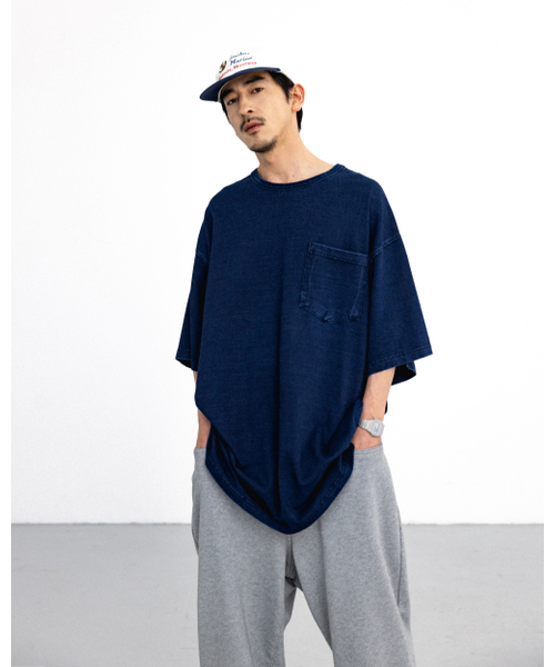 ANGLAN(アングラン)の「Essential Big Half Tee - Indigo(Tシャツ/カットソー・メンズ・その他・1/2)」の6枚目の写真