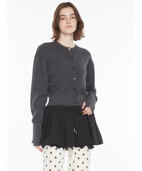 SORIN(ソリン )の「Smooth Short Cardigan / スムースショートカーディガン(カーディガン/ボレロ・レディース・レッド/ダークグレー・38)」の1枚目の写真