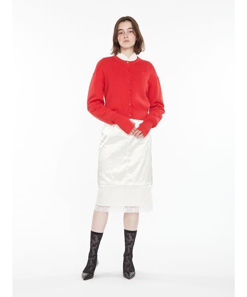 SORIN(ソリン )の「Smooth Short Cardigan / スムースショートカーディガン(カーディガン/ボレロ・レディース・レッド/ダークグレー・38)」の6枚目の写真