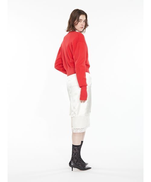 SORIN(ソリン )の「Smooth Short Cardigan / スムースショートカーディガン(カーディガン/ボレロ・レディース・レッド/ダークグレー・38)」の8枚目の写真