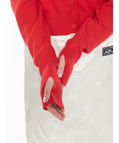 SORIN(ソリン )の「Smooth Short Cardigan / スムースショートカーディガン(カーディガン/ボレロ・レディース・レッド/ダークグレー・38)」の11枚目の写真