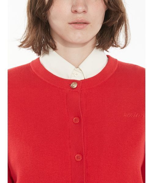 SORIN(ソリン )の「Smooth Short Cardigan / スムースショートカーディガン(カーディガン/ボレロ・レディース・レッド/ダークグレー・38)」の12枚目の写真