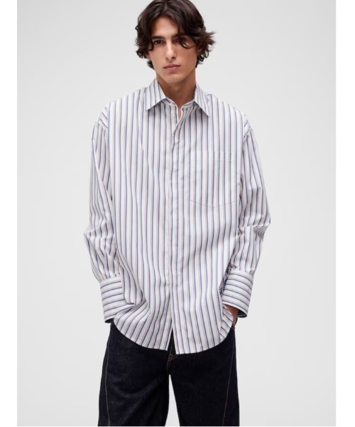 GAP(ギャップ)の「GapStudio ポプリン ビッグシャツ(シャツ/ブラウス・メンズ・ホワイト系その他・XS/XL/M/S/L)」の5枚目の写真