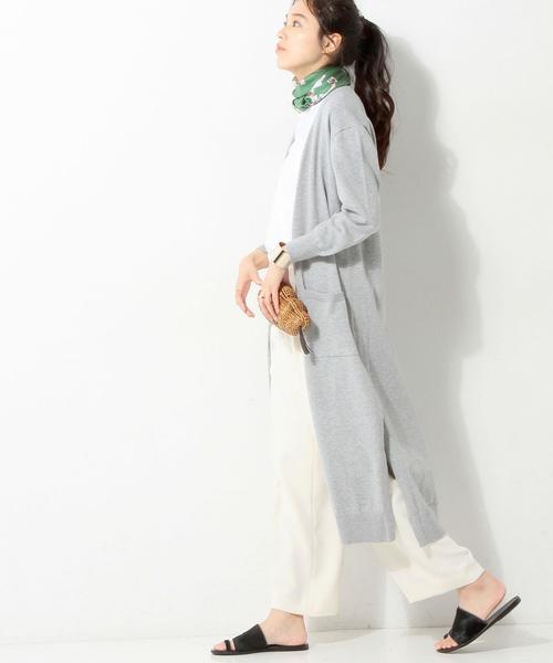 UNITED ARROWS（ユナイテッドアローズ）の「UWBT サイドスリット ロングカーディガン◆（カーディガン/ボレロ・レディース・オフホワイト/グレー/ネイビー・フリー）」の2枚目の写真