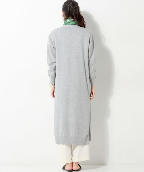 UNITED ARROWS（ユナイテッドアローズ）の「UWBT サイドスリット ロングカーディガン◆（カーディガン/ボレロ・レディース・オフホワイト/グレー/ネイビー・フリー）」の4枚目の写真