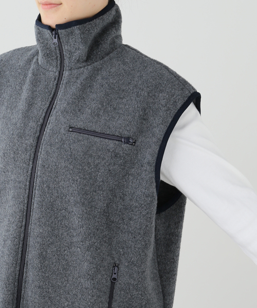 journal standard L'essage(ジャーナルスタンダードレサージュ)の「INSCRIRE/アンスクリア Fleece Vest ベスト(ブルゾン・レディース・グレー・MEDIUM)」の4枚目の写真