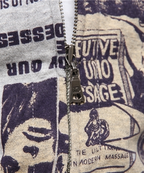 HYSTERIC GLAMOUR(ヒステリックグラマー)の「Courtney Love/OPEN24H総柄 PK(パーカー・メンズ・グレー系その他/ブラック系その他・SMALL/MEDIUM/LARGE)」の13枚目の写真