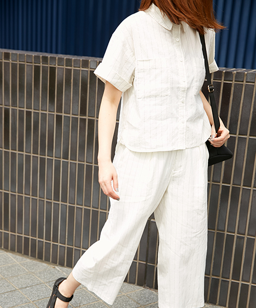 AZUL ENCANTO(アズールエンカント)の「ストライプショートスリーブシャツ(シャツ/ブラウス・レディース・ホワイト系その他/ブラック系その他・SMALL/MEDIUM)」の11枚目の写真