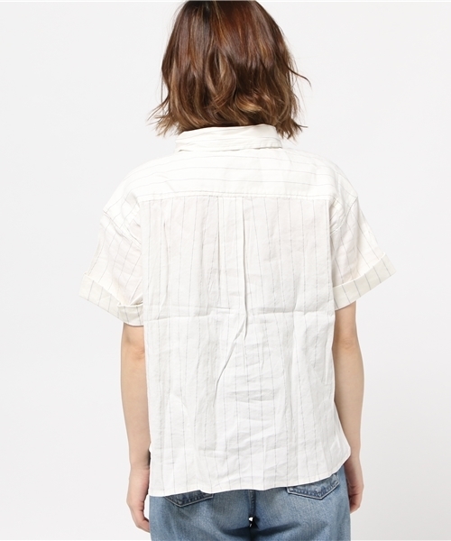 AZUL ENCANTO(アズールエンカント)の「ストライプショートスリーブシャツ(シャツ/ブラウス・レディース・ホワイト系その他/ブラック系その他・SMALL/MEDIUM)」の5枚目の写真