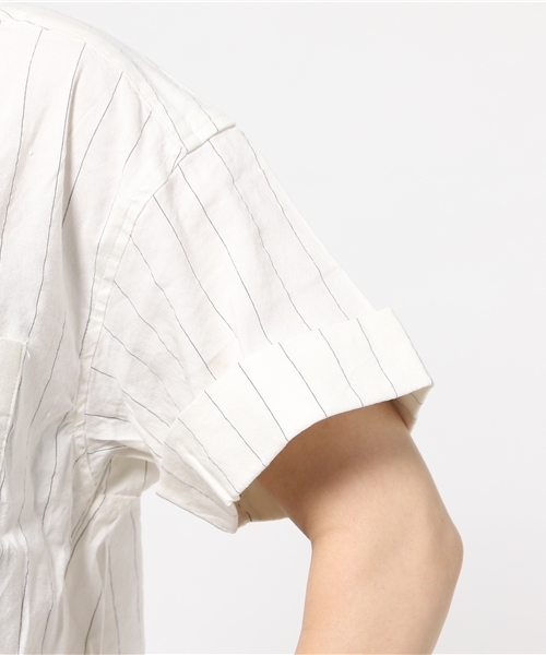 AZUL ENCANTO(アズールエンカント)の「ストライプショートスリーブシャツ(シャツ/ブラウス・レディース・ホワイト系その他/ブラック系その他・SMALL/MEDIUM)」の7枚目の写真