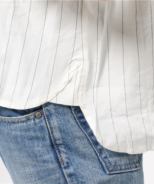 AZUL ENCANTO(アズールエンカント)の「ストライプショートスリーブシャツ(シャツ/ブラウス・レディース・ホワイト系その他/ブラック系その他・SMALL/MEDIUM)」の9枚目の写真