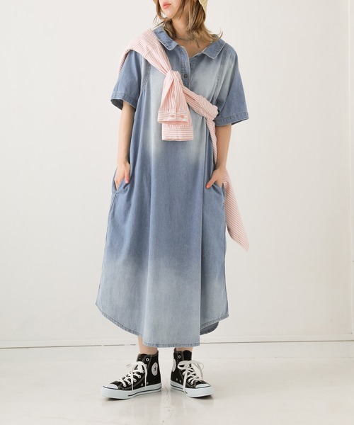 somari imagination（ソマリ イマジネーション）の「『ピュアヴィンテージデニムロングワンピース』（ワンピース・レディース・ワンウォッシュ・FREE）」の19枚目の写真