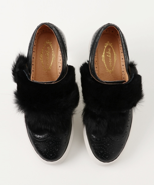 ASZAKKA（アザッカ）の「（ZW0625）ﾌｧｰﾚｻﾞｰｽﾆｰｶｰ（スニーカー・レディース・ホワイト/ブラック・L/M）」の6枚目の写真