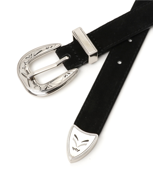 MOUSSY（マウジー）の「BUCKLE SUEDE BELT（ベルト・レディース・ブラウン/ブラック・FREE）」の5枚目の写真