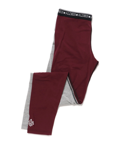 ALDIES（アールディーズ）の「Function Spats バイカラー スパッツ（レギンス/スパッツ・メンズ・ブラック/バーガンディー/ネイビー/レッド・FREE）」の4枚目の写真