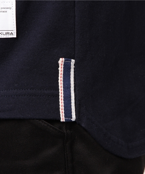 BLUE SAKURA（ブルーサクラ）の「ROUND T-SHIRT（Tシャツ/カットソー・メンズ・ホワイト/グレー/ネイビー・1/3/2/4）」の8枚目の写真