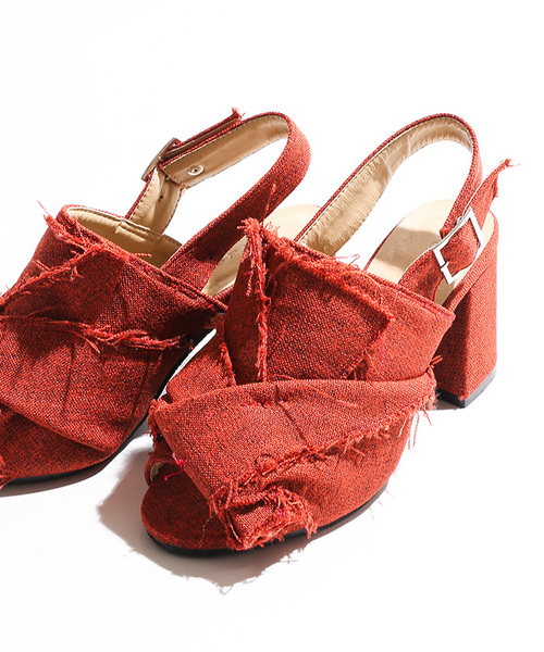 WEGO(ウィゴー)の「DISPARK/ノットデザインサンダル(サンダル・レディース・その他1/レッド/キャメル/グリーン・LARGE/MEDIUM)」の1枚目の写真