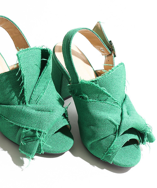 WEGO(ウィゴー)の「DISPARK/ノットデザインサンダル(サンダル・レディース・その他1/レッド/キャメル/グリーン・LARGE/MEDIUM)」の2枚目の写真