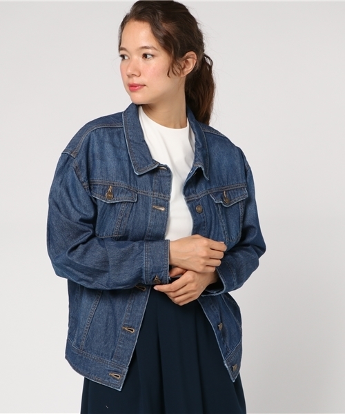 REDYAZEL（レディアゼル）の「デニムシャツＧジャン◆（デニムジャケット・レディース・サックスブルー/ネイビー・FREE）」の2枚目の写真