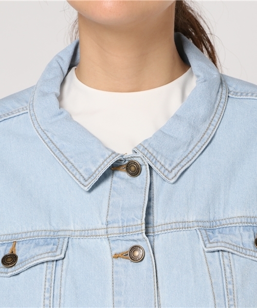 REDYAZEL（レディアゼル）の「デニムシャツＧジャン◆（デニムジャケット・レディース・サックスブルー/ネイビー・FREE）」の10枚目の写真