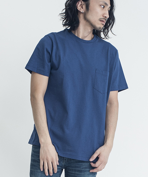 NO ID.(ノーアイディ)の「mt4461-C天竺C-N-T Tシャツ(Tシャツ/カットソー・メンズ・ホワイト/グリーン/ブルー/ネイビー/イエロー/ピンク・1/2)」の1枚目の写真