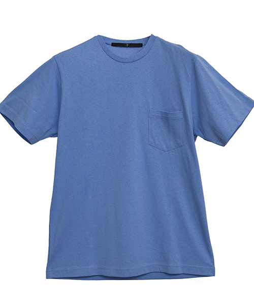 NO ID.(ノーアイディ)の「mt4461-C天竺C-N-T Tシャツ(Tシャツ/カットソー・メンズ・ホワイト/グリーン/ブルー/ネイビー/イエロー/ピンク・1/2)」の9枚目の写真