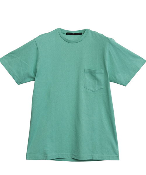 NO ID.(ノーアイディ)の「mt4461-C天竺C-N-T Tシャツ(Tシャツ/カットソー・メンズ・ホワイト/グリーン/ブルー/ネイビー/イエロー/ピンク・1/2)」の17枚目の写真