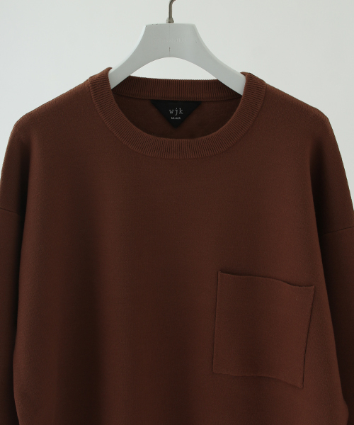 wjk black(ダブルジェイケイブラック)の「【wjk black】≪STUDIOUS限定≫ビッグシルエットミラノリブニットプルオーバー(ニット/セーター・メンズ・オフホワイト/キャメル/ブラック・3/1/2)」の10枚目の写真