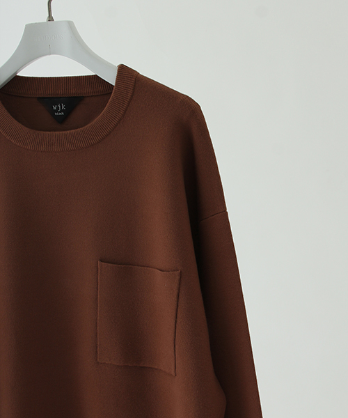 wjk black(ダブルジェイケイブラック)の「【wjk black】≪STUDIOUS限定≫ビッグシルエットミラノリブニットプルオーバー(ニット/セーター・メンズ・オフホワイト/キャメル/ブラック・3/1/2)」の11枚目の写真