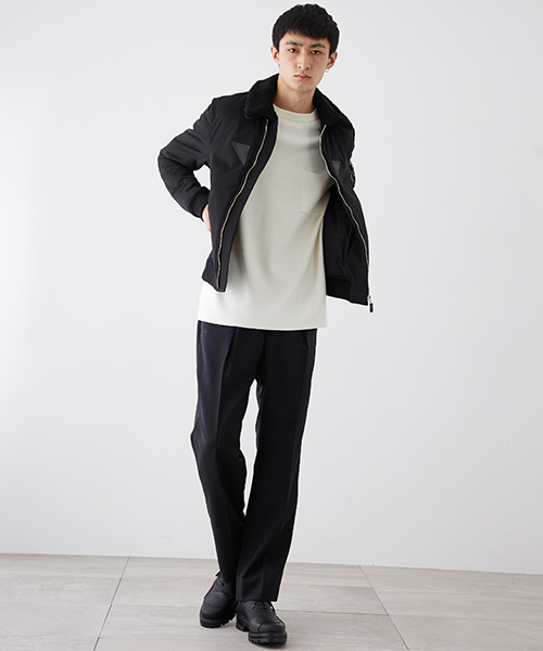 wjk black(ダブルジェイケイブラック)の「【wjk black】≪STUDIOUS限定≫ビッグシルエットミラノリブニットプルオーバー(ニット/セーター・メンズ・オフホワイト/キャメル/ブラック・3/1/2)」の22枚目の写真
