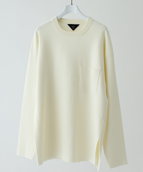 wjk black(ダブルジェイケイブラック)の「【wjk black】≪STUDIOUS限定≫ビッグシルエットミラノリブニットプルオーバー(ニット/セーター・メンズ・オフホワイト/キャメル/ブラック・3/1/2)」の20枚目の写真