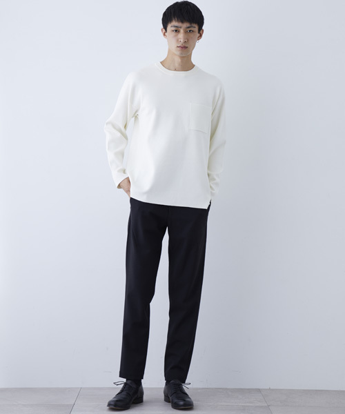 wjk black(ダブルジェイケイブラック)の「【wjk black】≪STUDIOUS限定≫ビッグシルエットミラノリブニットプルオーバー(ニット/セーター・メンズ・オフホワイト/キャメル/ブラック・3/1/2)」の15枚目の写真