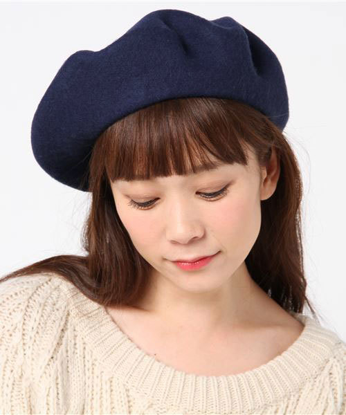 lala Born(ララボーン)の「lala Born/ウールシンプルベレー帽(ハンチング/ベレー帽・レディース・ホワイト/ブラック/グレー/ブラウン/グリーン/ブルー/ネイビー/ラベンダー/ピンク/ワイン・FREE)」の6枚目の写真