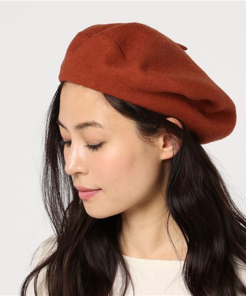 lala Born(ララボーン)の「lala Born/ウールシンプルベレー帽(ハンチング/ベレー帽・レディース・ホワイト/ブラック/グレー/ブラウン/グリーン/ブルー/ネイビー/ラベンダー/ピンク/ワイン・FREE)」の4枚目の写真