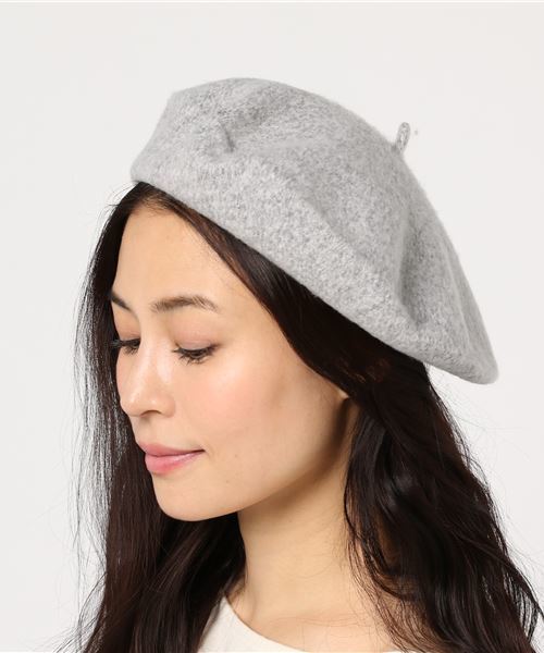 lala Born(ララボーン)の「lala Born/ウールシンプルベレー帽(ハンチング/ベレー帽・レディース・ホワイト/ブラック/グレー/ブラウン/グリーン/ブルー/ネイビー/ラベンダー/ピンク/ワイン・FREE)」の1枚目の写真