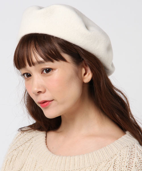 lala Born(ララボーン)の「lala Born/ウールシンプルベレー帽(ハンチング/ベレー帽・レディース・ホワイト/ブラック/グレー/ブラウン/グリーン/ブルー/ネイビー/ラベンダー/ピンク/ワイン・FREE)」の2枚目の写真