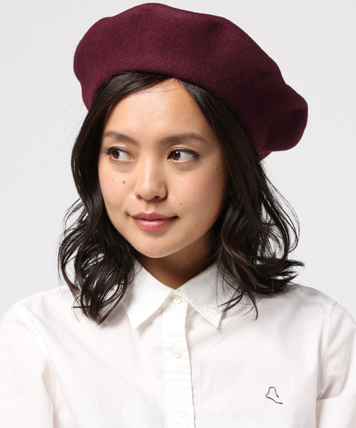 lala Born(ララボーン)の「lala Born/ウールシンプルベレー帽(ハンチング/ベレー帽・レディース・ホワイト/ブラック/グレー/ブラウン/グリーン/ブルー/ネイビー/ラベンダー/ピンク/ワイン・FREE)」の10枚目の写真