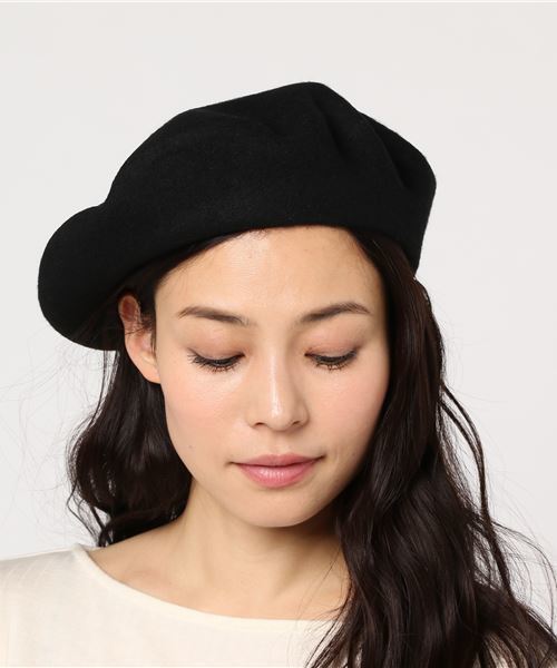 lala Born(ララボーン)の「lala Born/ウールシンプルベレー帽(ハンチング/ベレー帽・レディース・ホワイト/ブラック/グレー/ブラウン/グリーン/ブルー/ネイビー/ラベンダー/ピンク/ワイン・FREE)」の3枚目の写真