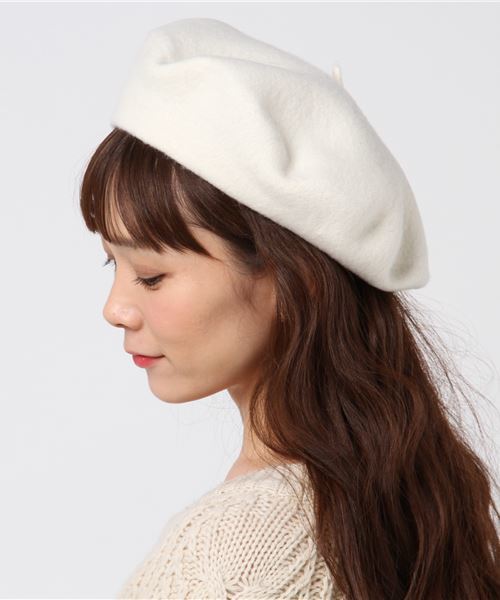 lala Born(ララボーン)の「lala Born/ウールシンプルベレー帽(ハンチング/ベレー帽・レディース・ホワイト/ブラック/グレー/ブラウン/グリーン/ブルー/ネイビー/ラベンダー/ピンク/ワイン・FREE)」の11枚目の写真